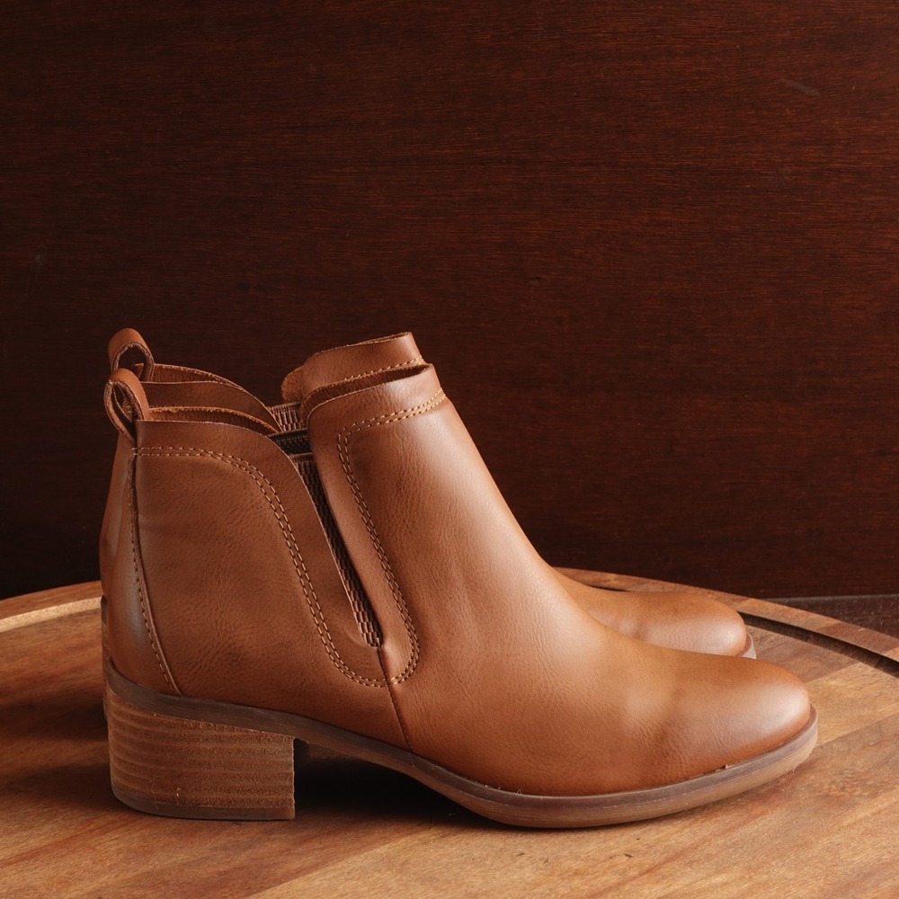Korks Boots Womens SZ 6.5M Brown Tasha Ankle Boho Casual Vegan Coastal Cowgirl
